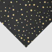 Papier Mousseline Beau Black and Gold Starry Sky Star Motif (Détail)