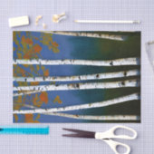 Papier Mousseline Beau bouleau d'automne (Artisanat)