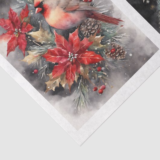 Papier Mousseline Beau cardinal 1 Découpage (Détail)