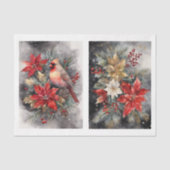 Papier Mousseline Beau cardinal 1 Découpage (Recto)