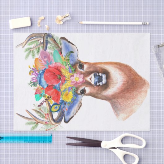 Papier Mousseline Beau Cerf (Artisanat)