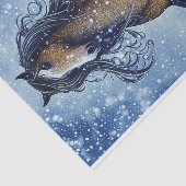 Papier Mousseline Beau Cheval Whimsical dans l'hiver neige (Détail)