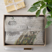 Papier Mousseline Beau collage d'éphémères de paon (Cadeau)