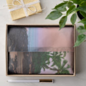 Papier Mousseline Beau coucher du soleil tropical de plage d'île (Cadeau)