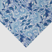 Papier Mousseline Beau Damassé Bleu (Détail)