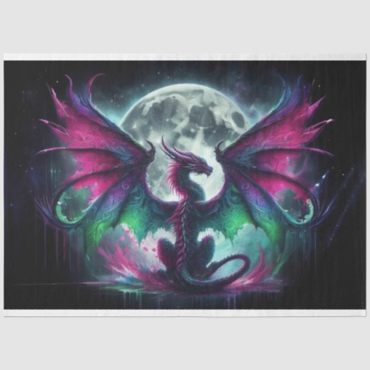 Papier Mousseline Beau Dragon (Recto)