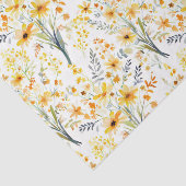 Papier Mousseline Beau fleur sauvage de printemps jaune (Détail)