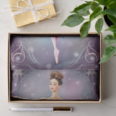Papier Mousseline Beau hiver Brunette Ballerina rose violet (Cadeau)
