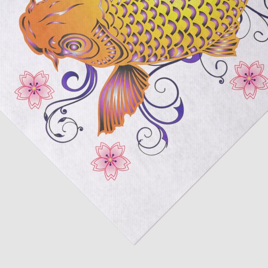Papier Mousseline Beau Koi (Détail)