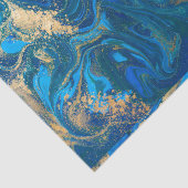 Papier Mousseline Beau, marbre bleu profond, or, photo numérique (Détail)