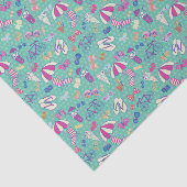 Papier Mousseline Beau Motif aux éléments d'été (Détail)