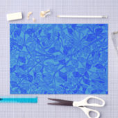 Papier Mousseline Beau motif de lindigo bleu (Artisanat)