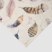 Papier Mousseline Beau motif de plumes d'aquarelle (Détail)