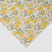 Papier Mousseline Beau motif floral lumineux élégant (Détail)