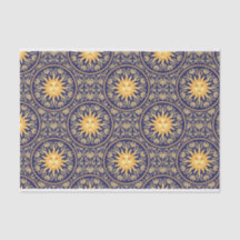 Beau Motif solaire céleste Vintage