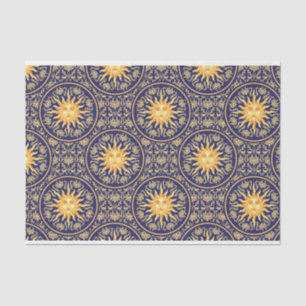 Papier Mousseline Beau Motif solaire céleste Vintage