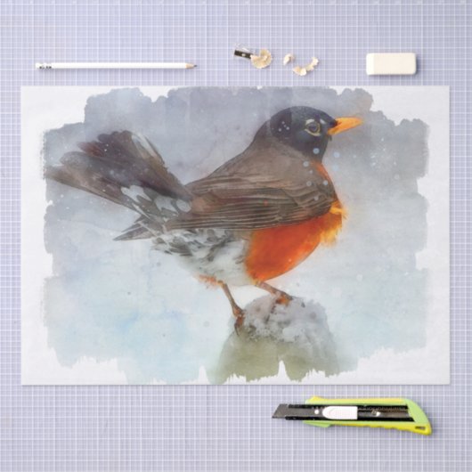 Papier Mousseline Beau Oiseau (Artisanat)