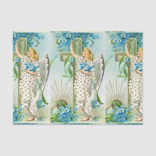 Papier Mousseline Beau oubliez-moi pas ange (Recto)