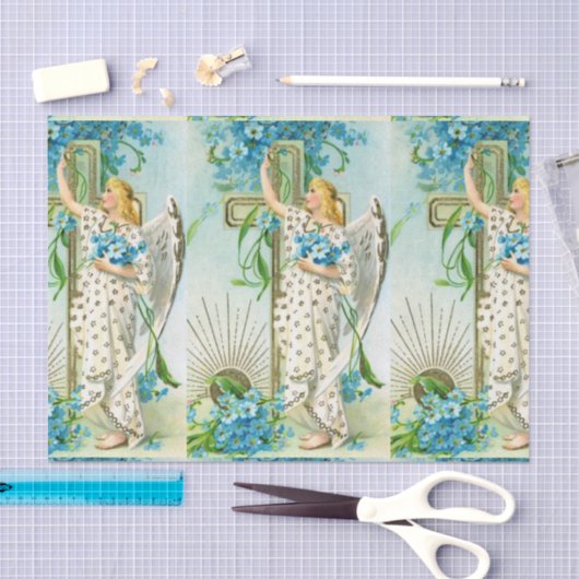 Papier Mousseline Beau oubliez-moi pas ange (Artisanat)