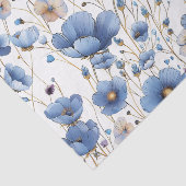 Papier Mousseline Beau papier Tissu bleu clair (Détail)