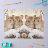 Papier Mousseline Beau papier tissu de découpage de souris d'hiver (Artisanat)