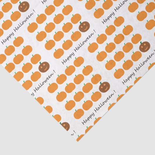 Papier Mousseline Beau Patch Citrouille Halloween (Détail)