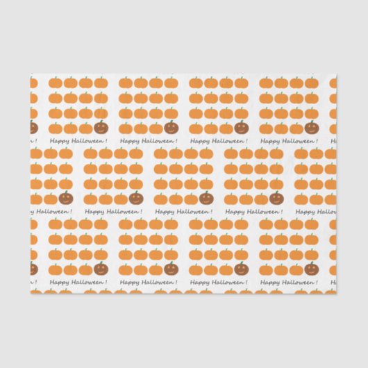 Papier Mousseline Beau Patch Citrouille Halloween (Recto)