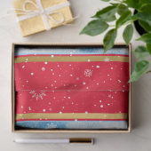 Papier Mousseline Beau Paysage Avec Personnaliser Snowman (Cadeau)