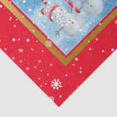 Papier Mousseline Beau Paysage Avec Personnaliser Snowman (Détail)