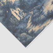 Papier Mousseline Beau paysage sur un papier écaillé (Détail)