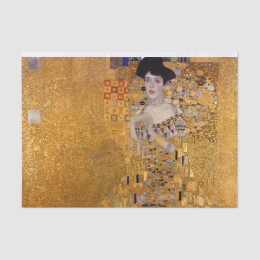 Papier Mousseline Beau portrait d'une dame par Gustav Klimt, Déco (Recto)