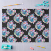 Papier Mousseline Beau poulet et fleurs (Artisanat)