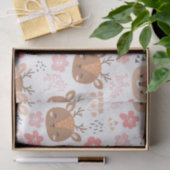 Papier Mousseline Beau renne floral (Cadeau)