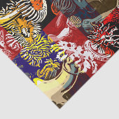 Papier Mousseline Beau résumé floral (Détail)