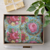 PAPIER MOUSSELINE BEAU ROSE ROSE ROUGE JAUNE EN BLEU (Cadeau)