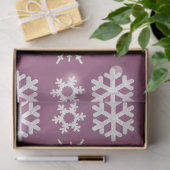 Papier Mousseline Beau Snowflakes blanc Violet Noël (Cadeau)