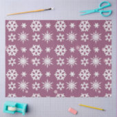 Papier Mousseline Beau Snowflakes blanc Violet Noël (Artisanat)