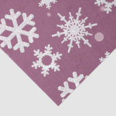 Papier Mousseline Beau Snowflakes blanc Violet Noël (Détail)