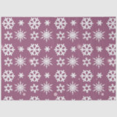 Papier Mousseline Beau Snowflakes blanc Violet Noël (Recto)