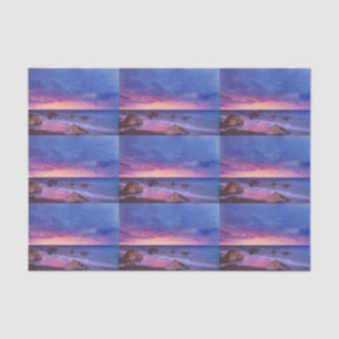 Papier Mousseline Beau Sunset Coastal Photo Motif