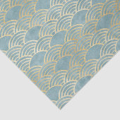 Papier Mousseline Beau, vert Art Déco, métallique, élégant, chic, fa (Détail)