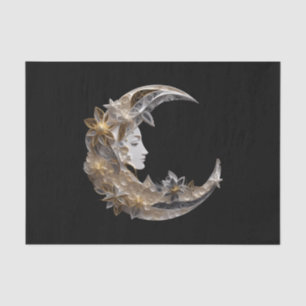 Papier Mousseline Beau visage dans la lune