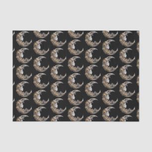 Papier Mousseline Beau visage dans le Motif de la Lune