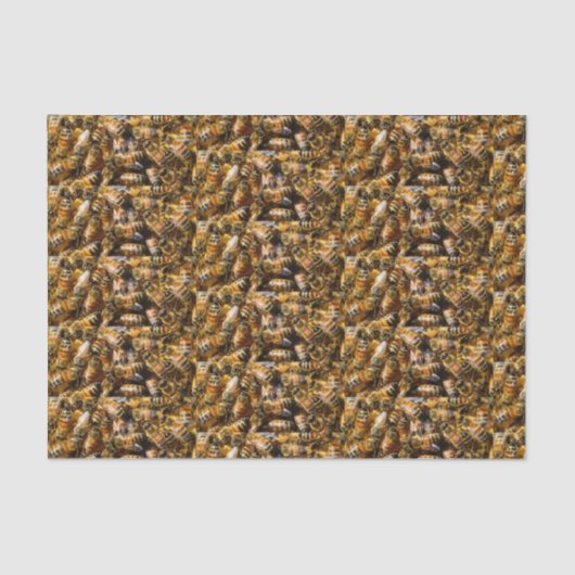 Papier Mousseline Beaucoup d'abeilles de miel (Recto)