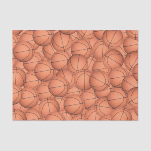 Papier Mousseline Beaucoup de boules de basket (Recto)