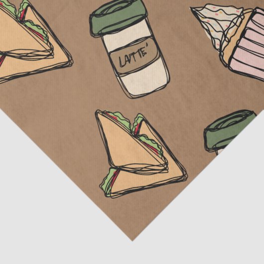 Papier Mousseline Beaucoup de nourriture (Détail)