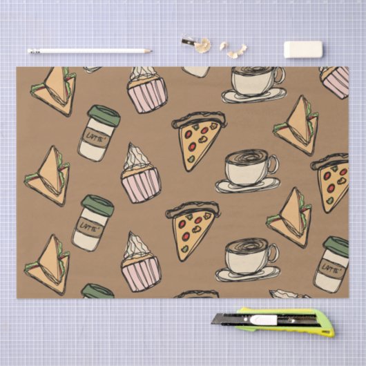 Papier Mousseline Beaucoup de nourriture (Artisanat)