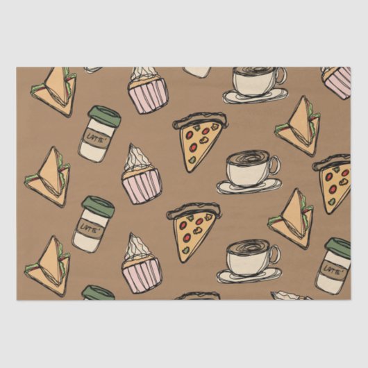 Papier Mousseline Beaucoup de nourriture (Recto)