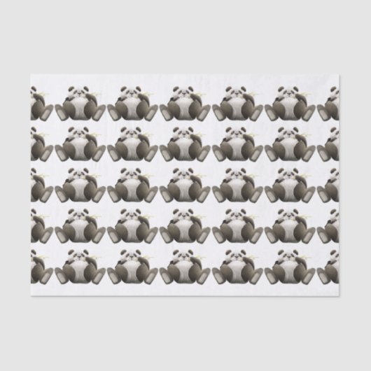 Papier Mousseline Beaucoup de Pandas Lazy (Recto)