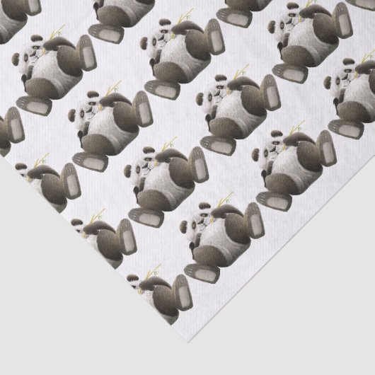 Papier Mousseline Beaucoup de Pandas Lazy (Détail)